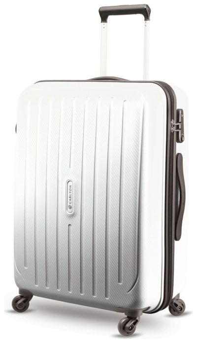 Carlton - Phoenix Large 4 Wheel Trolley Case - White